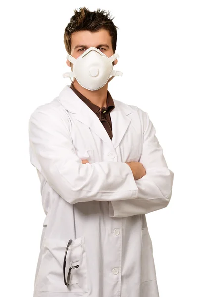 Manliga läkare med mask — Stockfoto