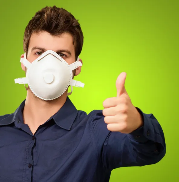 Portrait Of A Man Wearing Mask — Stock Photo, Image