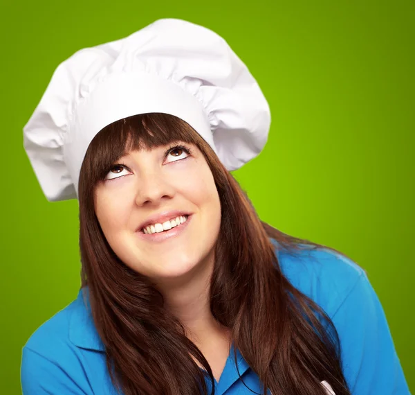 Portret van een vrouwelijke chef-kok opzoeken — Stockfoto
