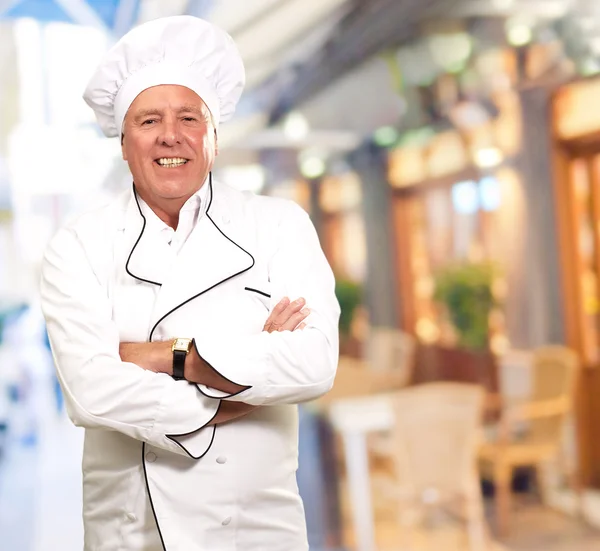 Portrait Of A Senior Male Chef — Stock Photo, Image