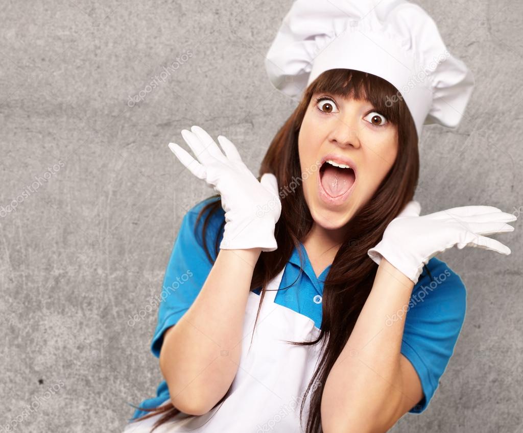 Shocked To Woman On Cooking Time