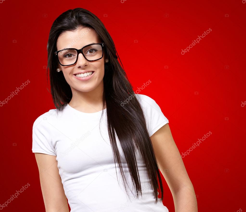 Portrait Of A Young Girl Wearing Specs