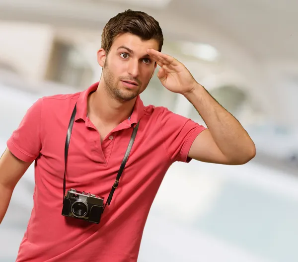 Portrait of a man looking for something — Stock Photo, Image