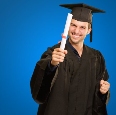 Graduate Man Holding Degree