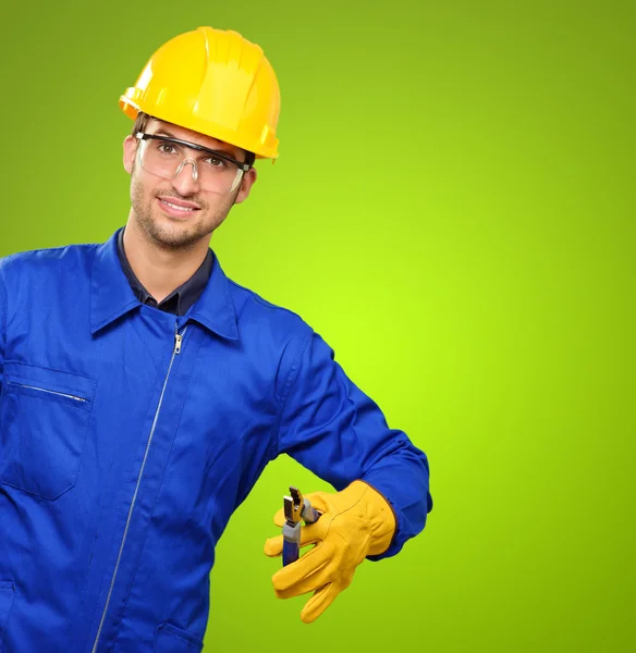 Engineer Holding Plier — Stock Photo, Image