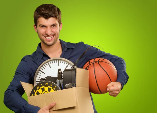 Man Holding Objects — Stock Photo, Image