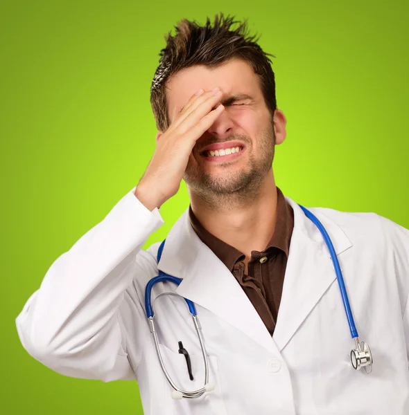 Portrait Of Young And Frustrate Doctor — Stock Photo, Image