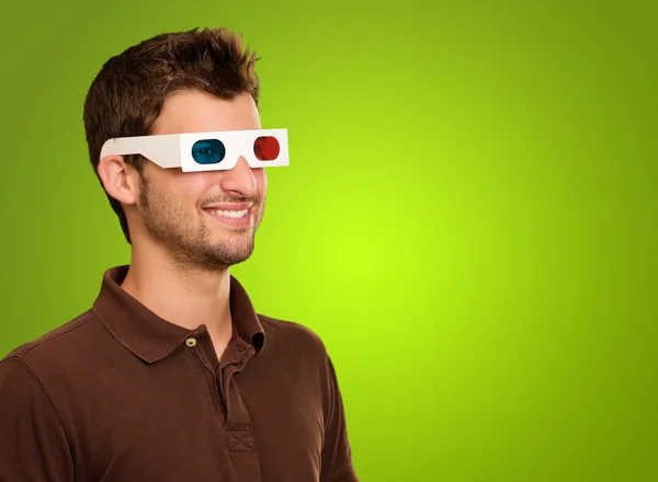 Retrato de un hombre joven con gafas 3d —  Fotos de Stock