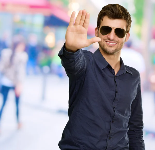 Man Showing Hand — Stock Photo, Image