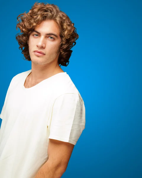 Portrait Of A Serious Young Man Standing — Stock Photo, Image