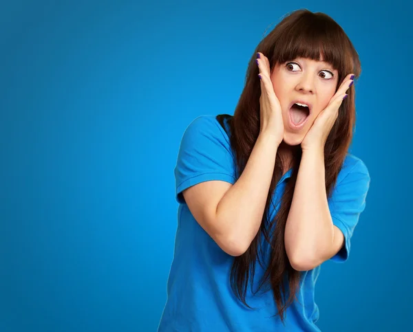 Portrait of surprised woman — Stock Photo, Image