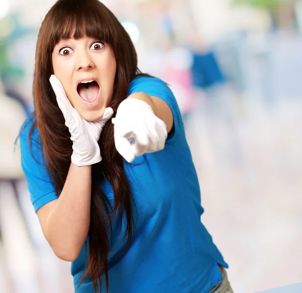 Sorprendido a la mujer — Foto de Stock