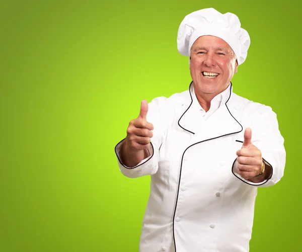 Portrait Of A Chef Cook With Hand Sign — Stock Photo, Image