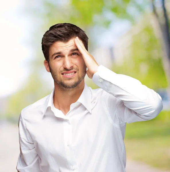 Portret van ongelukkig man — Stockfoto