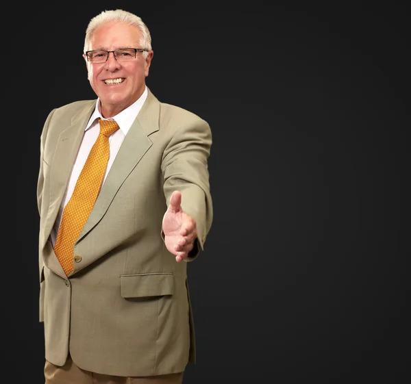 Senior Business Man Offering Handshake — Stock Photo, Image