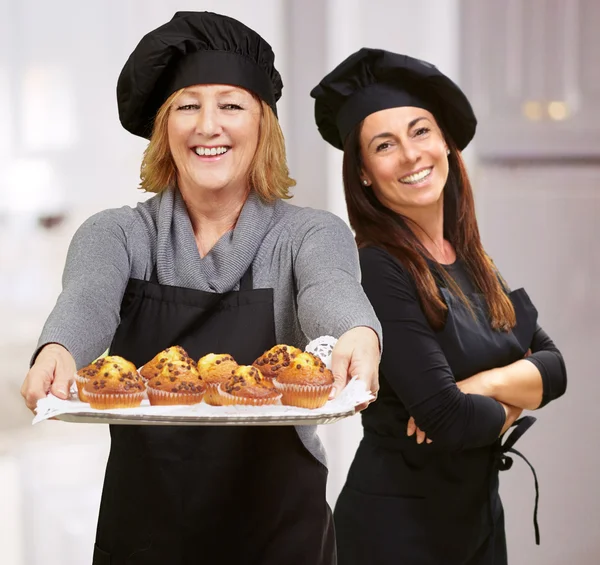 Portrait Of Two Happy Chef — Stock Photo, Image