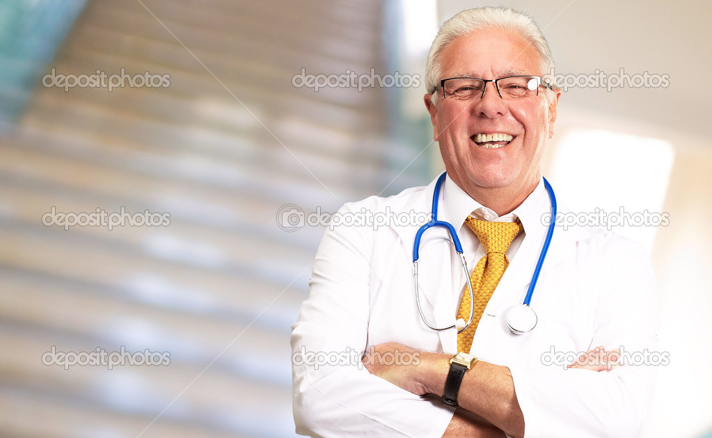 Portrait Of A Senior Man Doctor