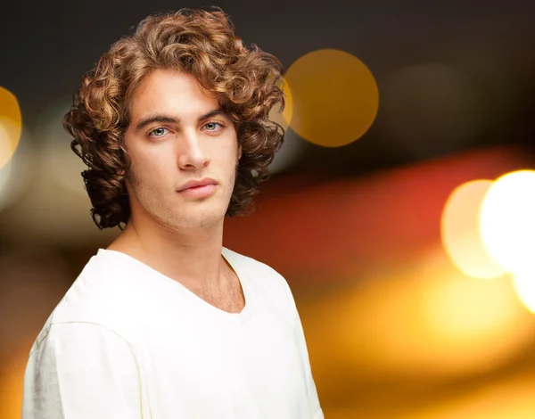 Portrait Of A Serious Young Man Standing — Stock Photo, Image