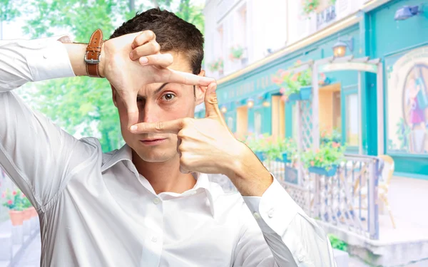 Portrait Of Man Gesturing — Stock Photo, Image