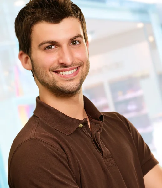 Primo piano di Happy Man — Foto Stock