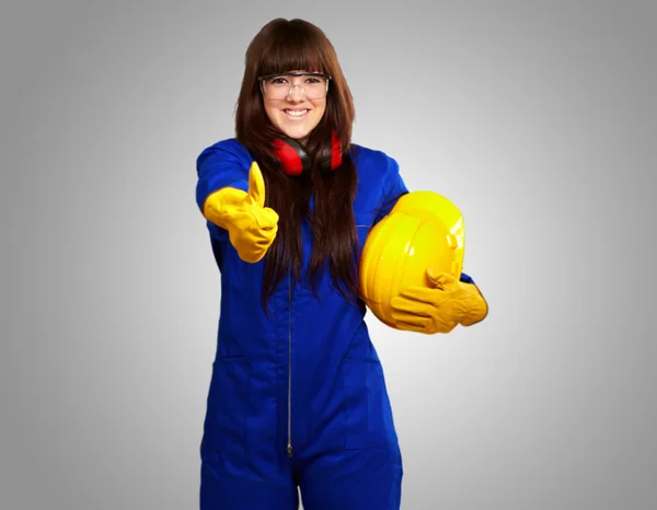 Portrait Of A Young Female Worker — Stock Photo, Image