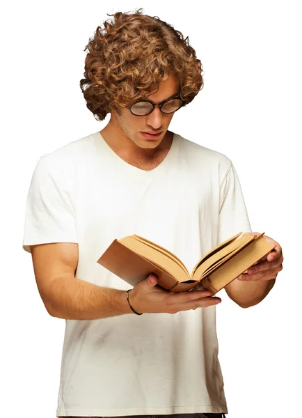 Portrait Of A Man Reading A Book — Stock Photo, Image