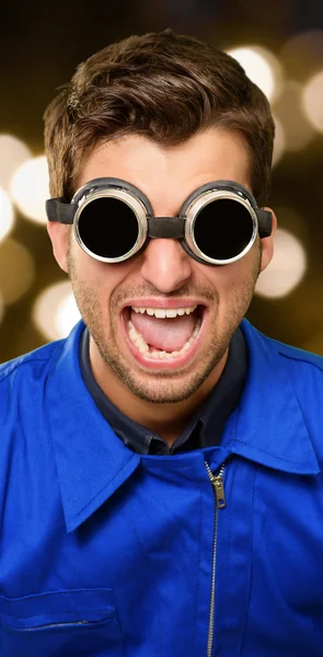 Portrait of an engineer wearing goggle — Stock Photo, Image