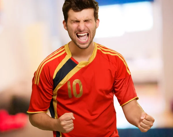 Portrait Of Excited Sportsman — Stock Photo, Image