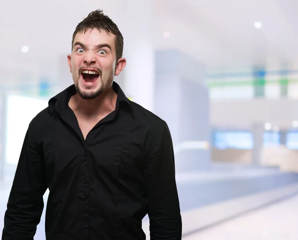 Young Man Screaming — Stock Photo, Image