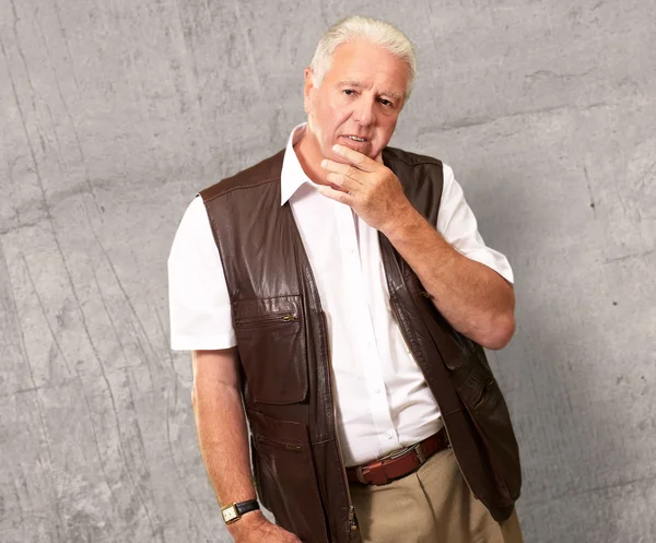 Portrait Of Sad Old Man — Stock Photo, Image