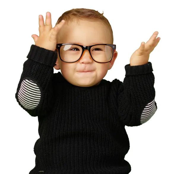 Happy Baby Boy Wearing Eye Glasses — Stock Photo, Image