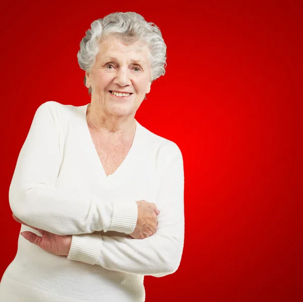 Retrato de uma mulher idosa — Fotografia de Stock