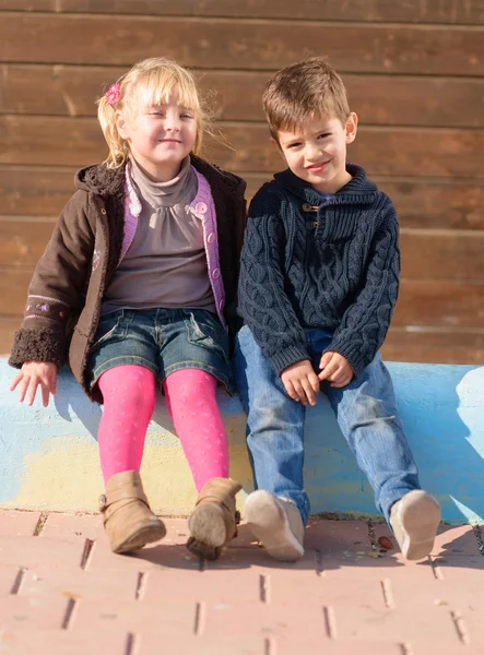 Portrait Of Two Happy Childrens — Stock Photo, Image