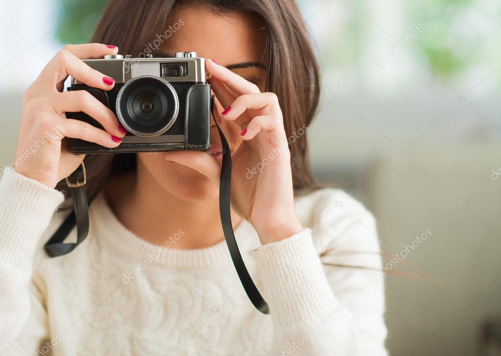 Young Woman Capturing Photo