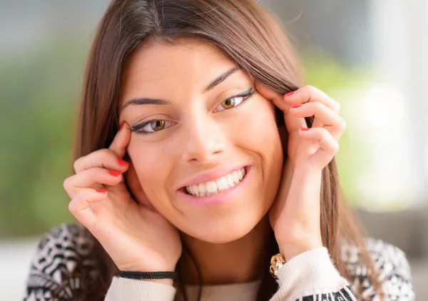 Beautiful Woman Teasing — Stock Photo, Image