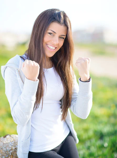 Portrait Of Excited Woman