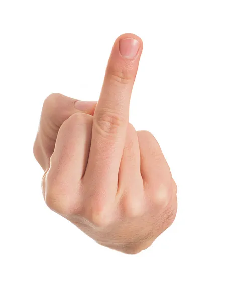 Human Hand Gesturing With Middle Finger — Stock Photo, Image