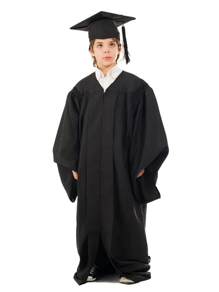 Garçon en robe de graduation — Photo