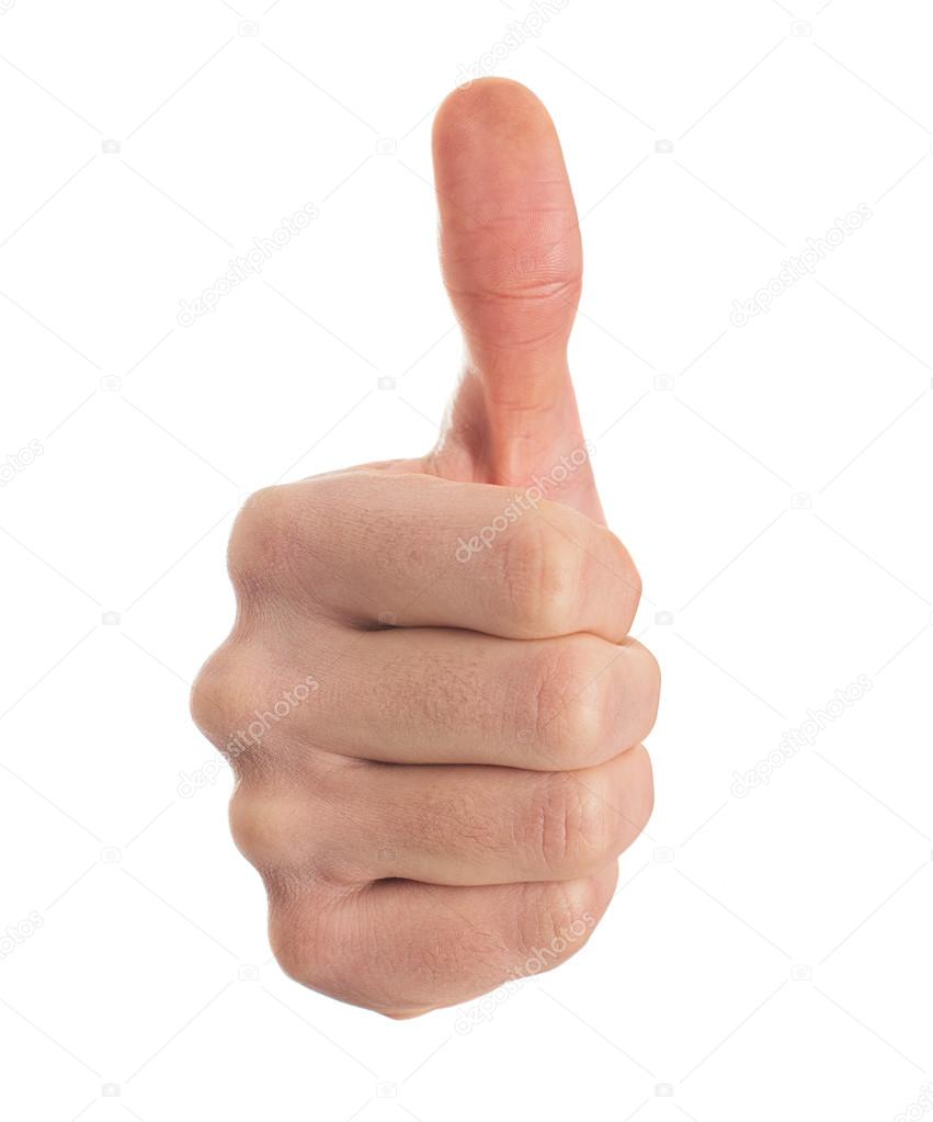 Close-up Of A Thumb Up Sign