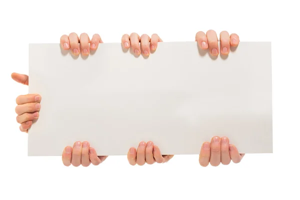 Gros plan de la plaque de maintien de la main — Photo