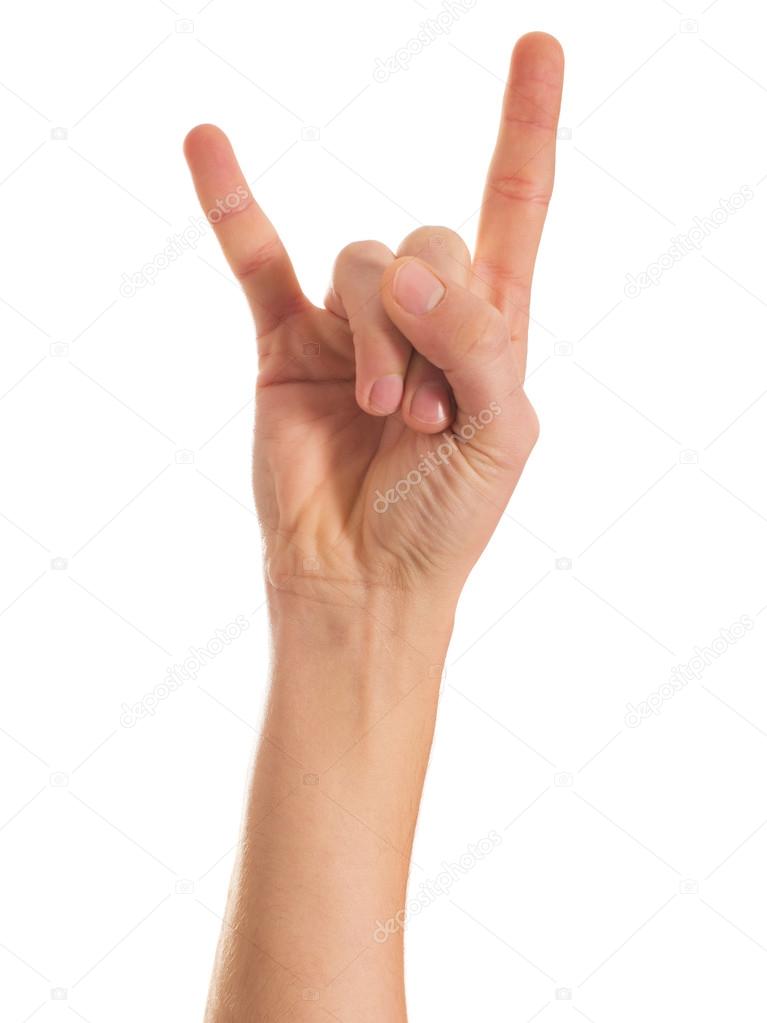 Human Hand Gesturing Hand Sign