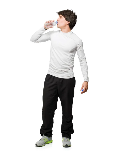 Young Man Drinking Water — Stock Photo, Image