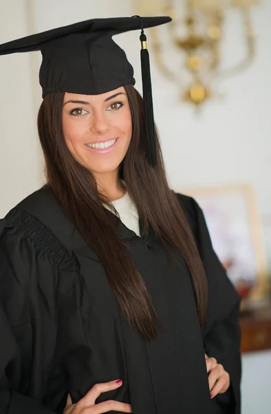 Portrait Of Happy Graduate Woman — Stock Photo, Image