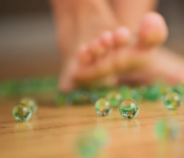 Human Foot Over Marble — Stock Photo, Image