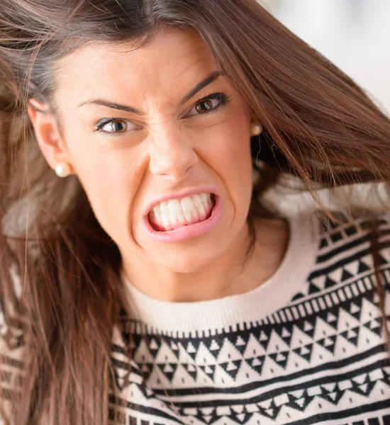 Portret van gefrustreerd vrouw — Stockfoto