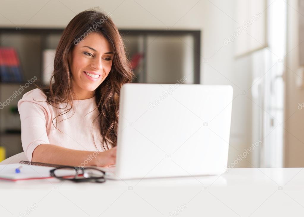 Young Woman Using Laptop