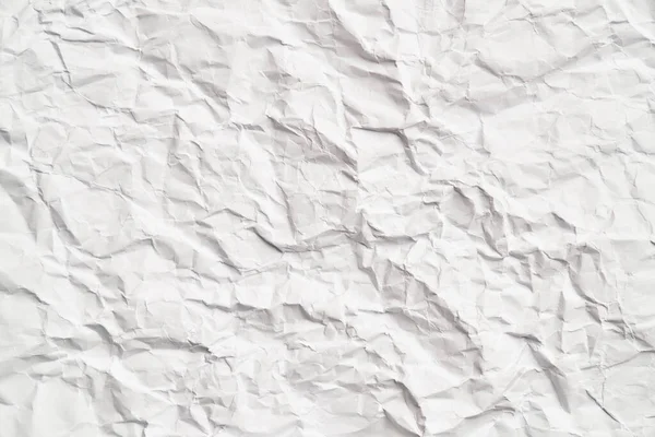 White Crumpled Paper Texture Wrinkles Damaged Torn Sheet — Stock Photo, Image