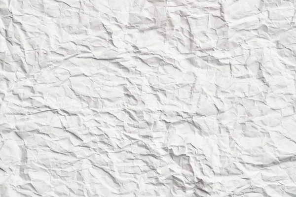 白色折皱纸纹理与皱纹 损坏和撕破的床单 — 图库照片