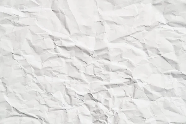 Weiße Zerknüllte Papierstruktur Mit Falten Beschädigtes Und Zerrissenes Blech — Stockfoto