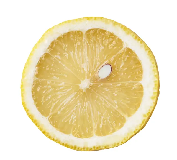 Citronskiva Isolerad Vit Bakgrund — Stockfoto